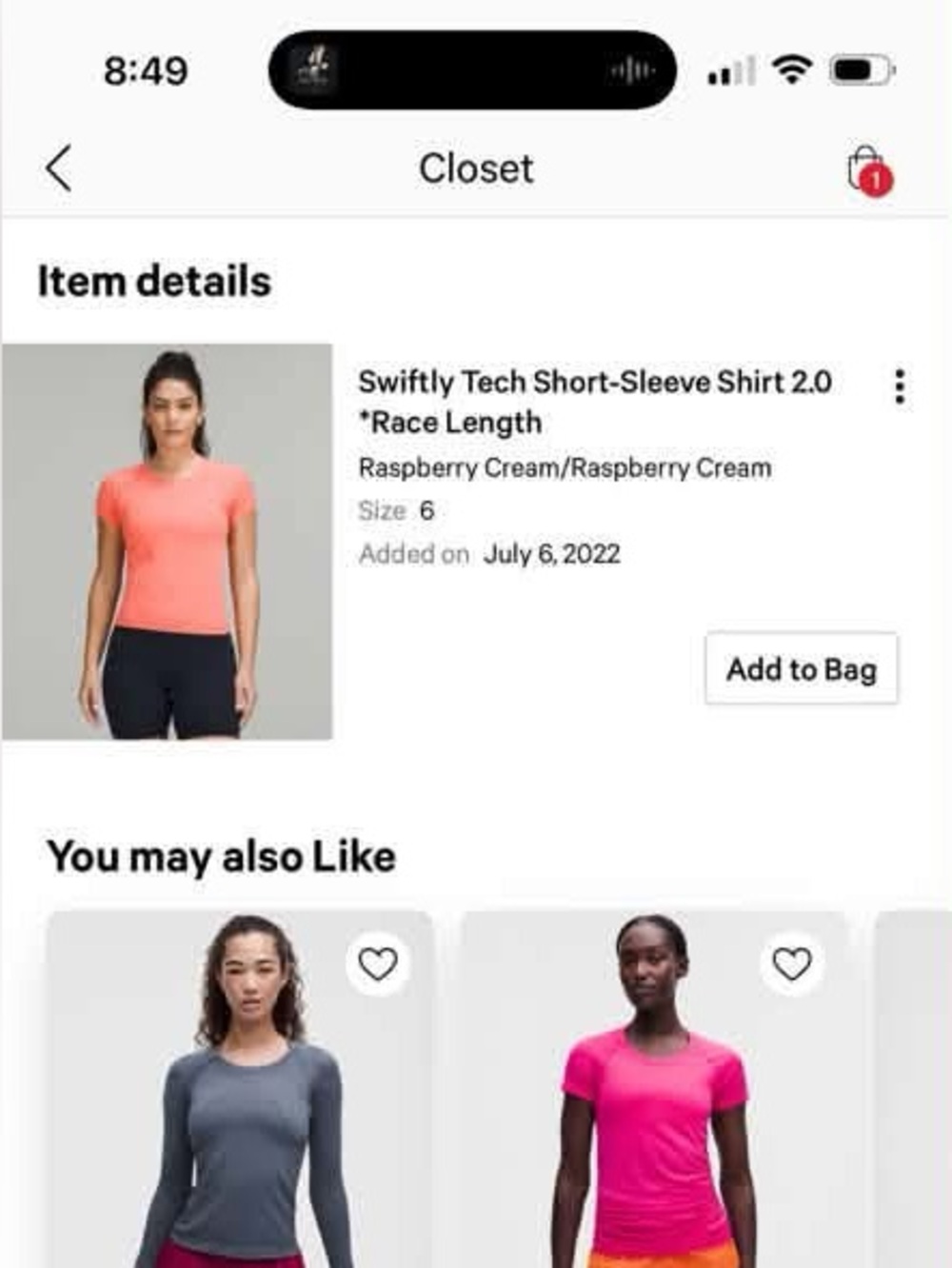 lululemon athletica Swiftly Tech Short-Sleeve Shirt in Raspberry Cream